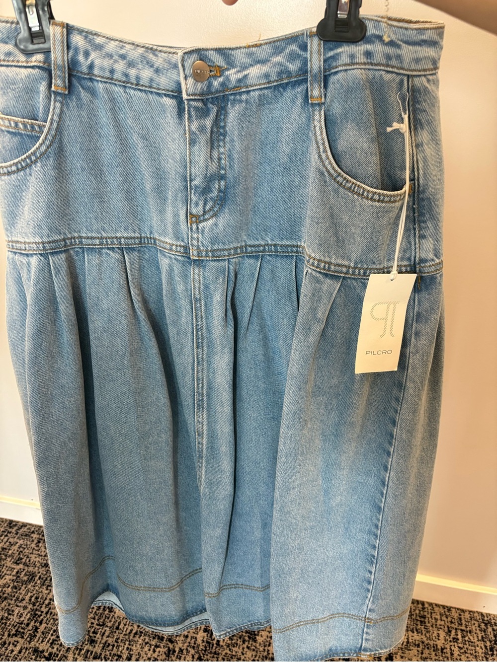 Pilcro denim skirt